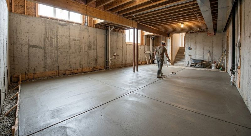 Basement Concrete Installation in Mount Holly, NC