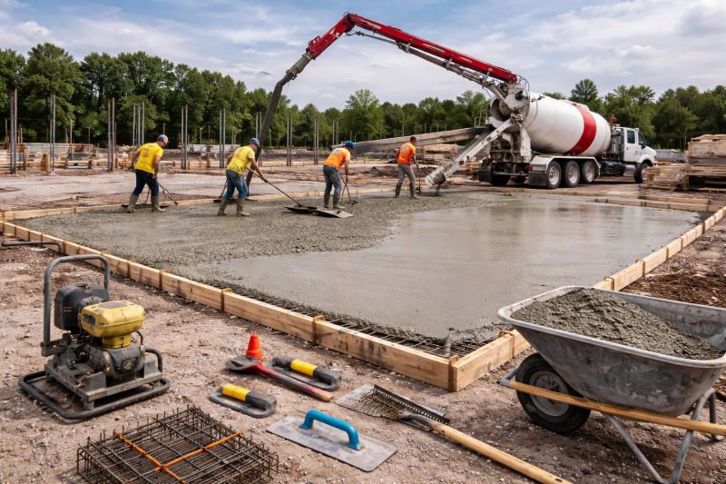 Commercial Slab Construction in Shelby, NC